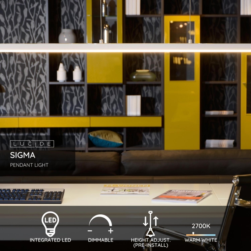 Lucide SIGMA - Závesné svietidlo - LED Dim. - 1x38W 2700K - Biela